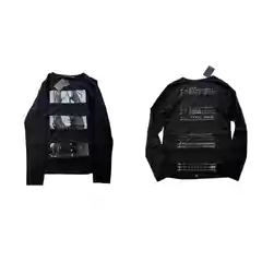 (in Stock, Immediate Dispatch) Green Lawn Studio 06Ss T-Shirt Klaus Patchwork Portrait Music Score Print Long Sleeve