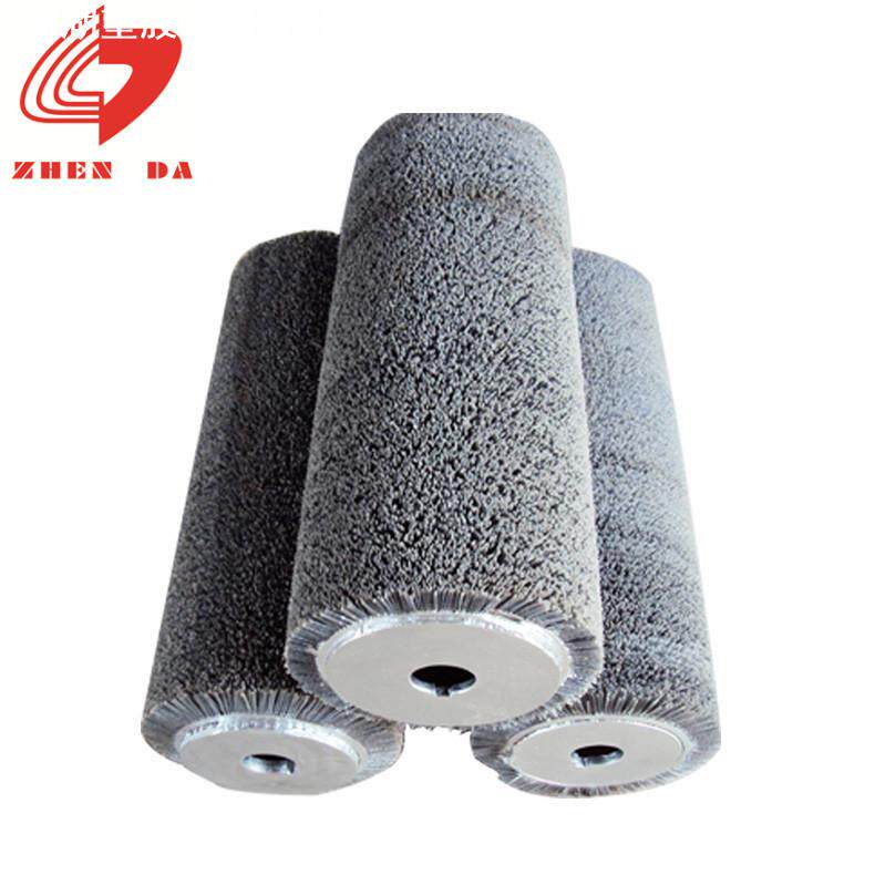 工业抛光去毛刺毛刷辊木工机械涂装毛刷磨料丝杜邦丝滚动刷