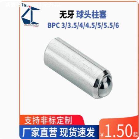 BPC-M3/3.5/4/4.5/5/5.5/6 无台阶波珠无牙球头柱塞 不锈钢