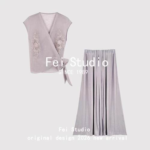宝莎伦【Fei studio】夏季轻奢设计师女装百搭气质套装TH6025