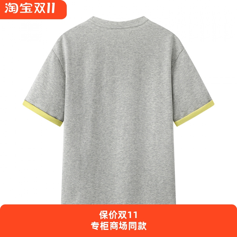 灰色短袖t恤女夏2025新款宽松落
