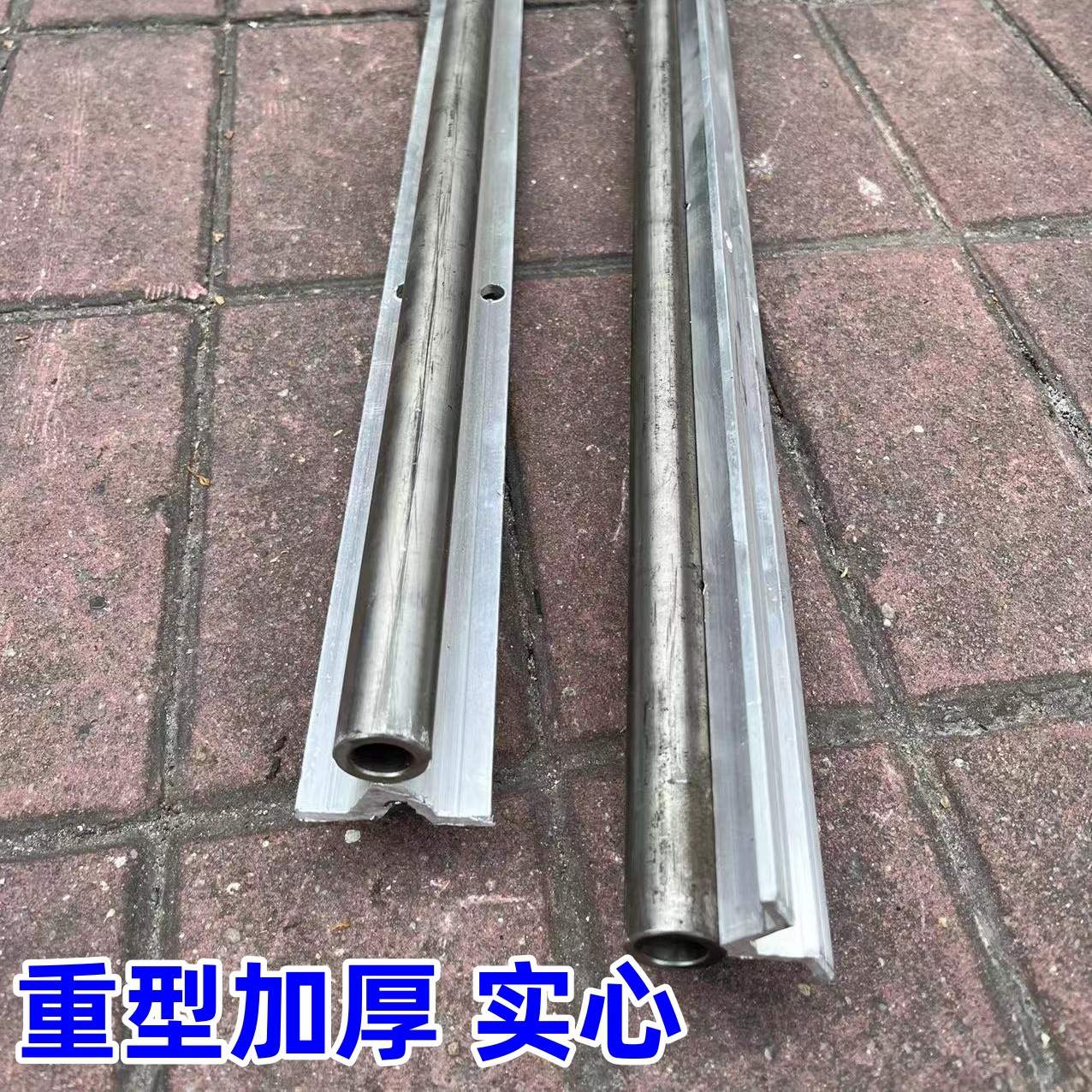 滑轮轨道平移门推拉门重型圆管实心地路轨不锈钢滑轨导轨加厚