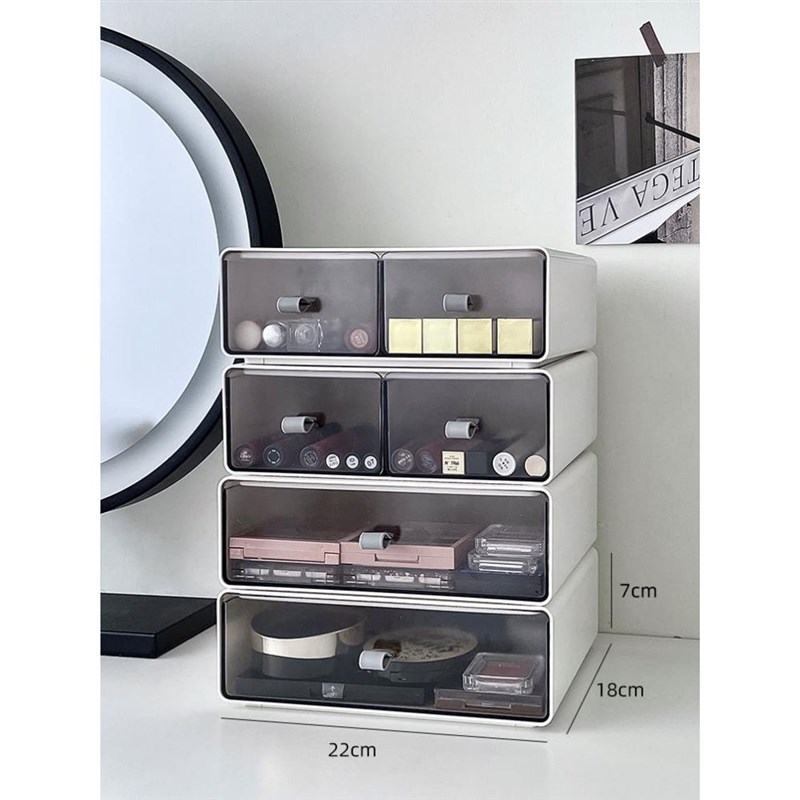 Makeup dOrganizer Cosmetic Storage Box Drawer Type Desktop F