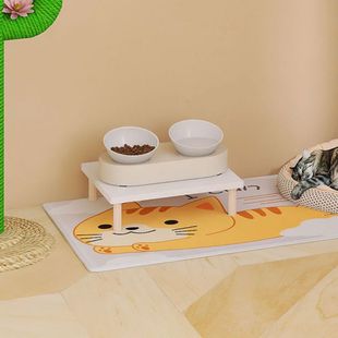 小佩喂食器增高架宠物猫咪吃饭桌猫碗支架霍曼自动喂食机垫高架子