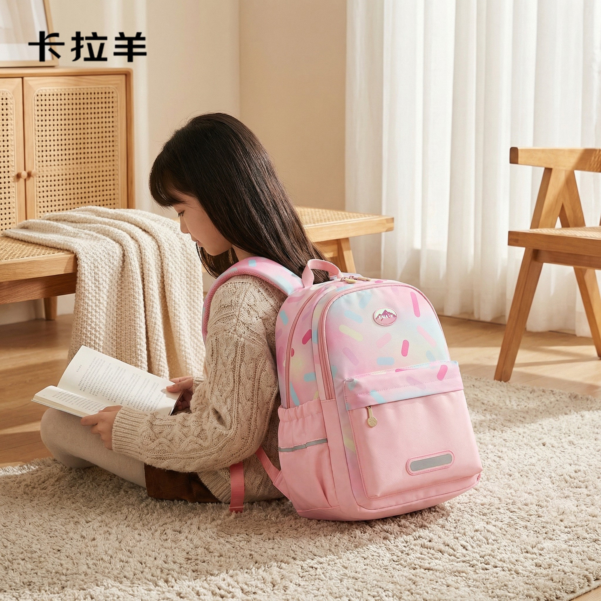 卡拉羊书包小学生三到六年级女款图片