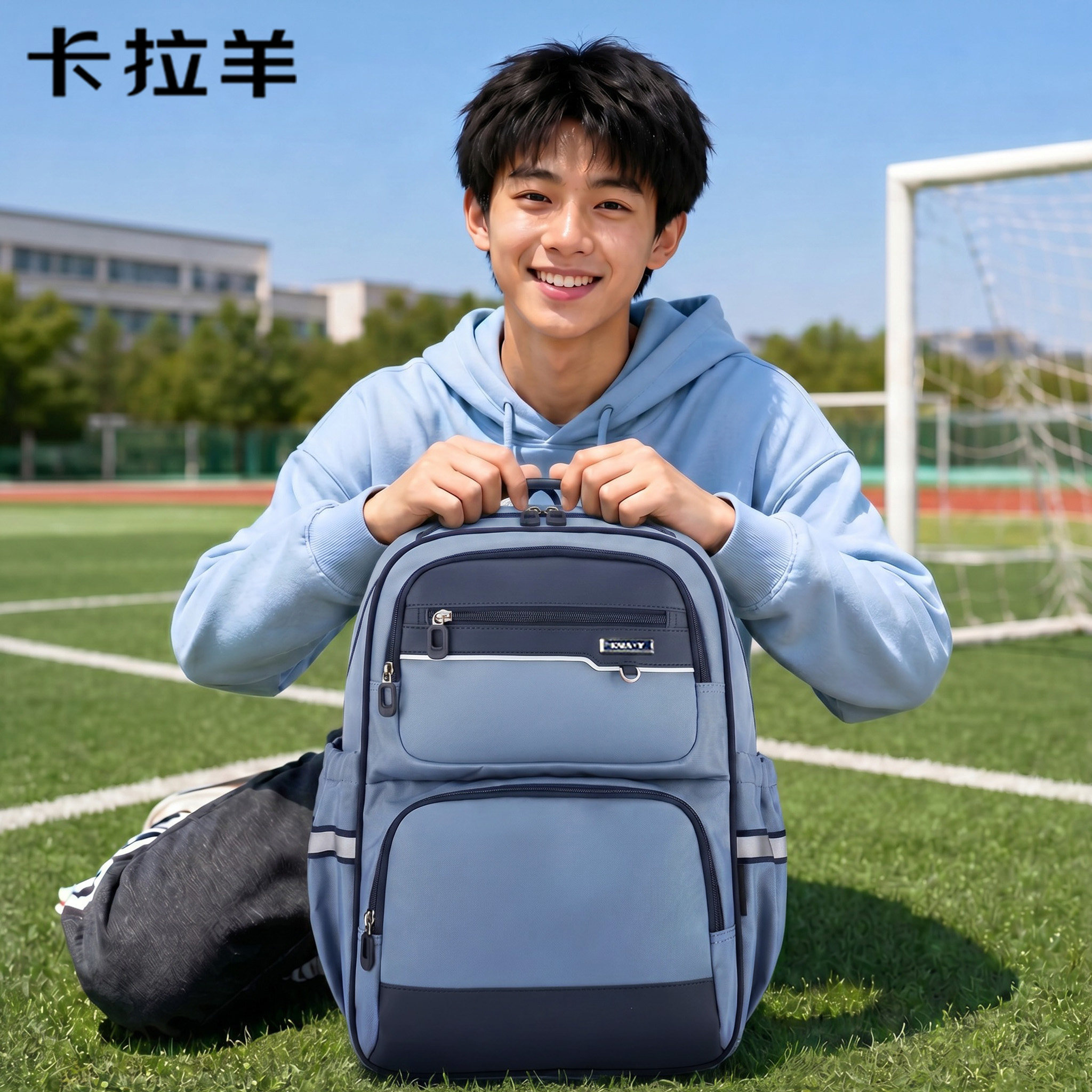 卡拉羊旅行双肩包2026新款男生图片