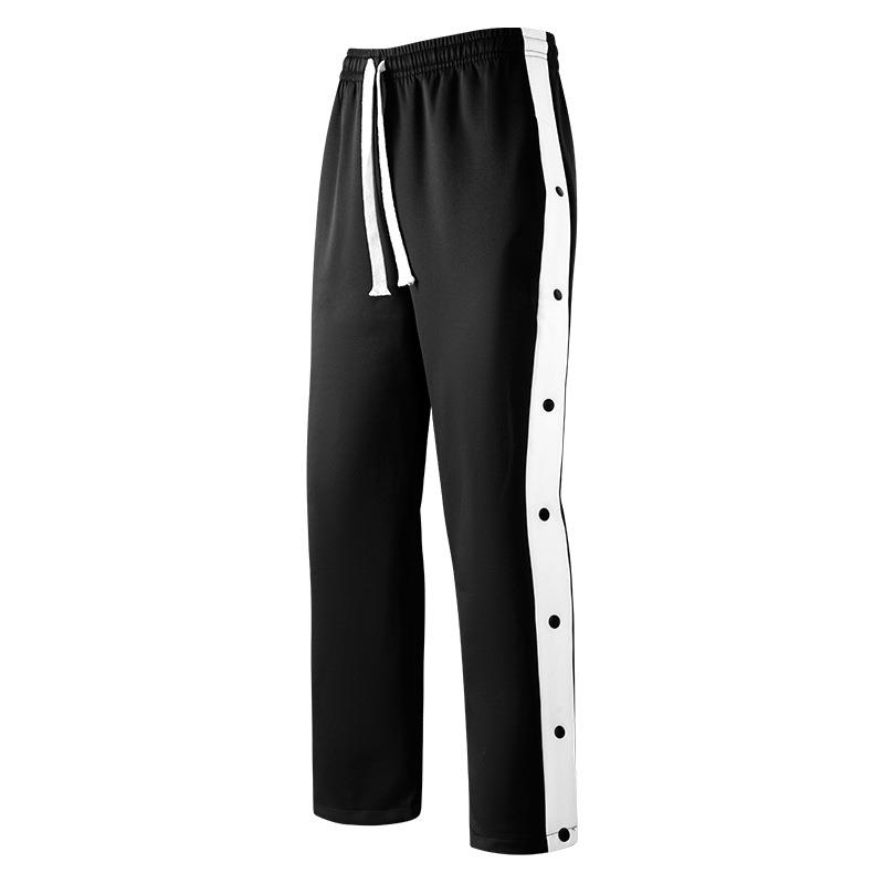 2025春秋男款排扣裤全开宽松没事高街裤子篮球运动休闲卫裤