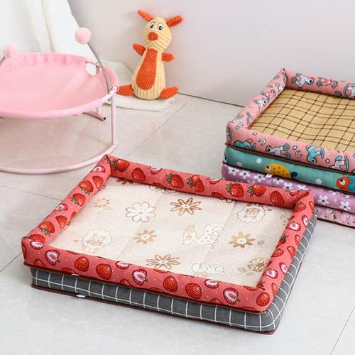 狗窝猫窝夏季凉席博美窝泰迪小型中型犬狗床垫子四季通用宠物用品