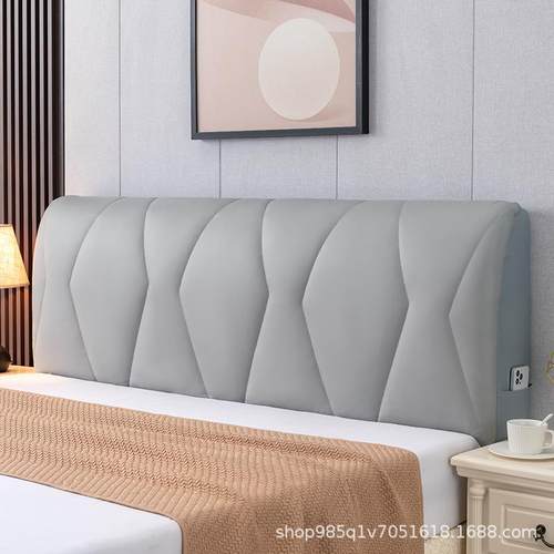 床头套罩2025新款轻奢科技布全包夹棉加厚高档皮木床靠背软包高端