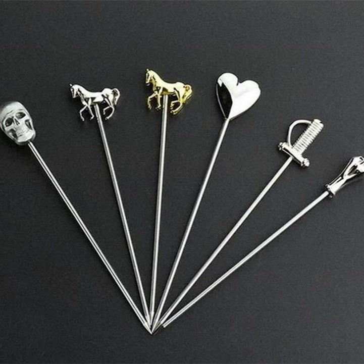 不锈钢304马天尼针鸡尾酒装饰签橄榄水果叉点心针外贸出口跨境