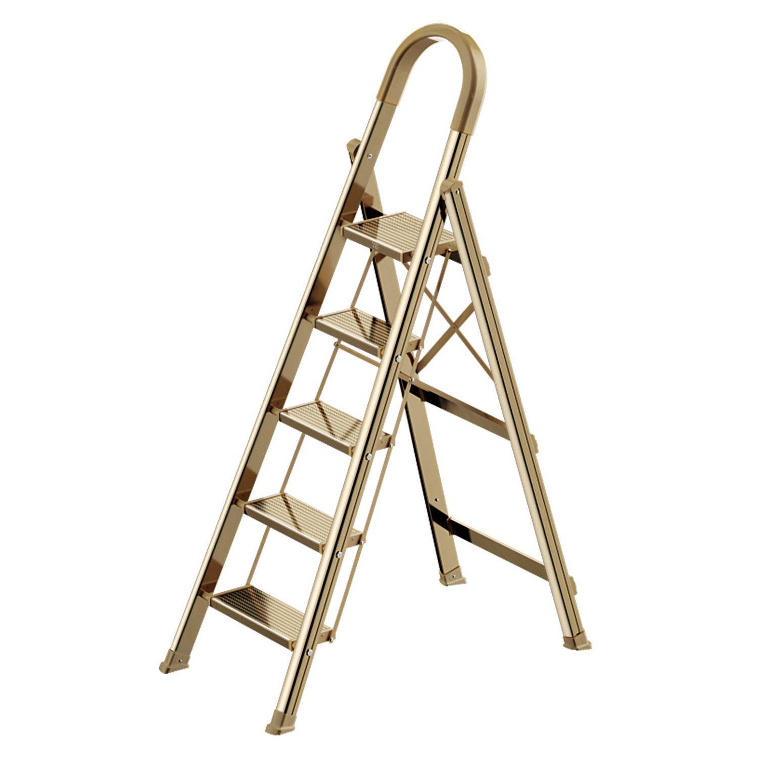 梯子家用折叠梯跨境伸缩人字梯外贸室内多功能铝合金扶梯楼梯贴牌