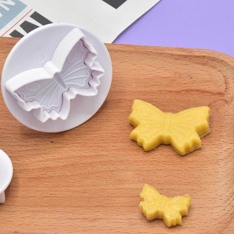 3pcs蝴蝶弹簧模具 创意仿真弹簧压花模 环保材质厂家直销现货供应