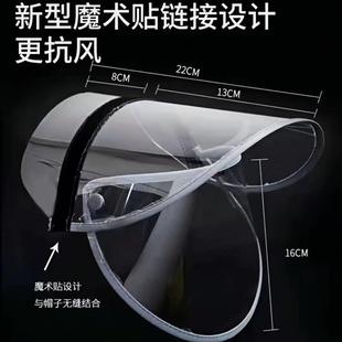 雨衣配件双帽檐高清防雨可拆卸雨衣披电动车加大加厚帽檐护脸面罩