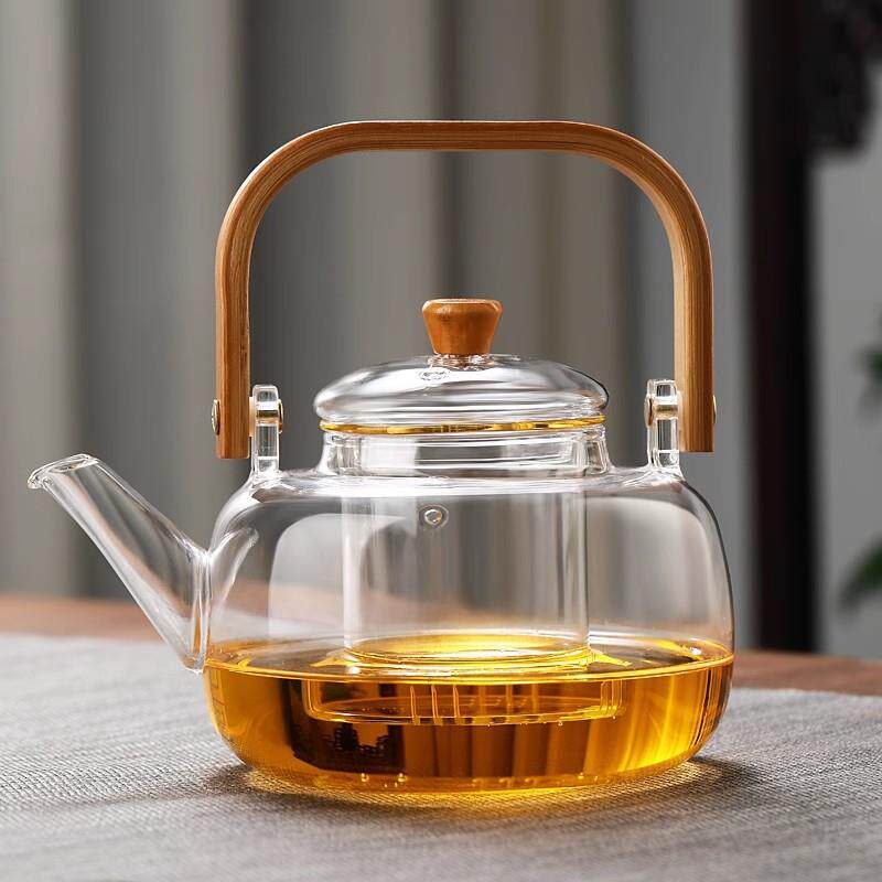 围炉煮茶器煮茶壶耐高温玻璃提梁泡茶壶家用电陶炉茶壶茶具