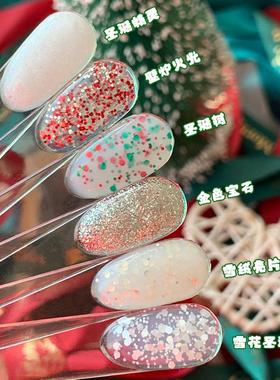 oxxi新款6色圣诞限定甲油胶 秋冬圣诞系列素材流行显白甲油胶套装
