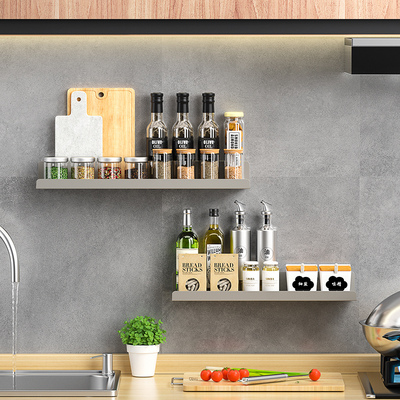 厨房置物架壁挂式免打孔拐角挂墙上放油盐酱醋调味品调料收纳架子
