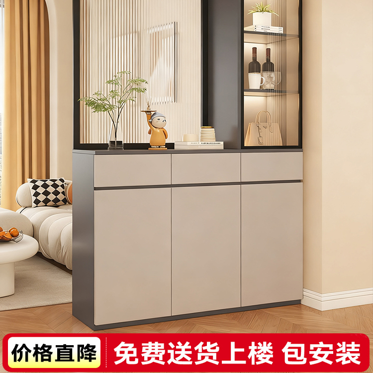 实木玄关柜鞋柜一体隔断屏风