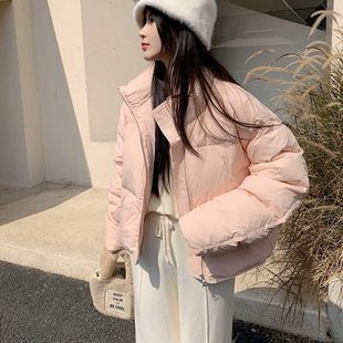 2025冬季小个子羽绒棉服女生短款韩版时尚保暖高腰显瘦加厚面包服