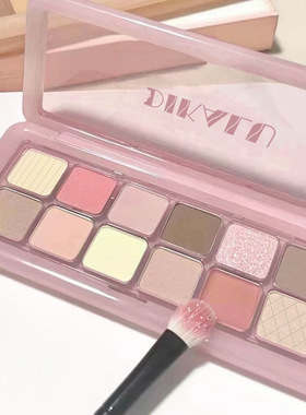 DIKALU 眼影盘2024年新款PURELY樱花碎冰CHERRY西柚冰茶十二12色