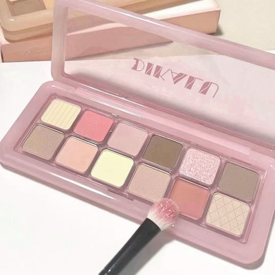 DIKALU 眼影盘2024年新款PURELY樱花碎冰CHERRY西柚冰茶十二12色