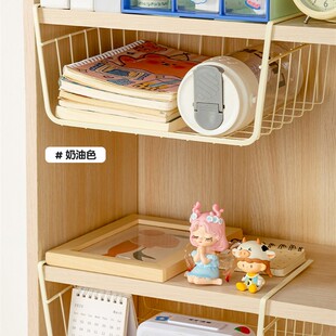 厨房柜子里收纳挂篮衣柜桌下置物架架架分层隔板橱柜分层吊柜宿舍