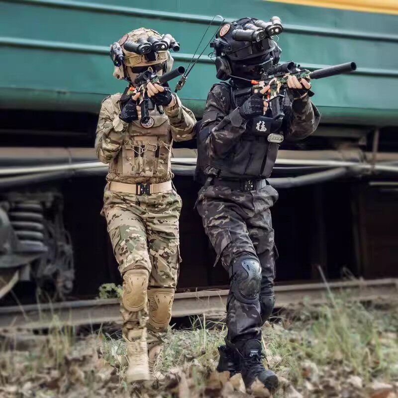 三角洲行动红狼蚀金玫瑰cos服装威龙特种兵儿童款男女童全套套装图片