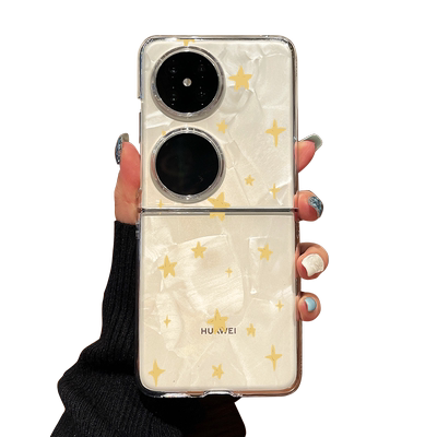 适用华为pocket2手机壳p50pocket s折叠屏oppo小米mixflip透明vivoxflip三星zflip6星星网红潮novaflip保护套