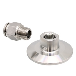 快速皮接PC 304卫生级快装 气管快插软管卡箍不锈钢卡箍接头NPT1