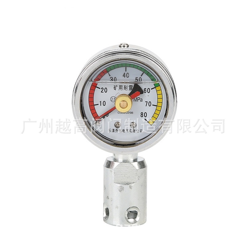 双针耐震压力表BZY60D悬挂式耐震压力表 不锈钢充油压力表