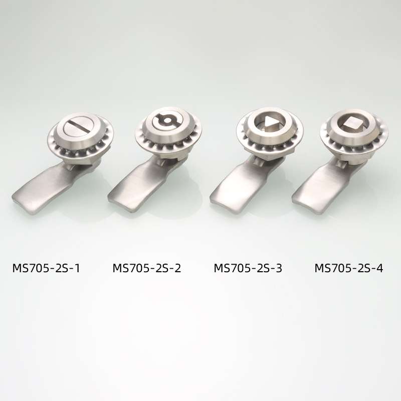 海坦MS705不锈钢转舌锁 MS705一字三角不锈钢 配电箱锁 直发