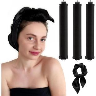 Heats Curling Rod Headband Overnight Curls with Scarf No