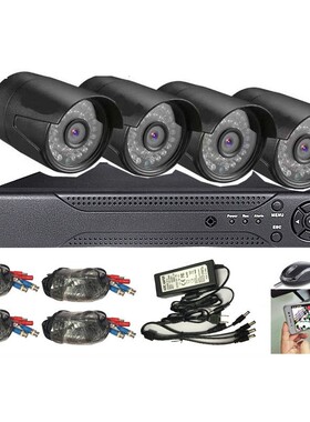 DVR Kit 4ch dvr监控套装4路主机套装同轴AHD KIT camera 500G硬