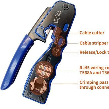 NeoRannk Network RJ45 Crimp Tool Kit, All-In-One Ethernet/C