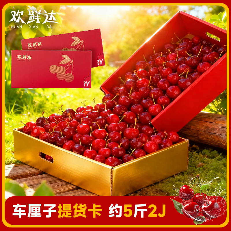 欢鲜达25年新鲜智利车厘子JJ整盒约5斤装2J当季水果包邮坏果包赔