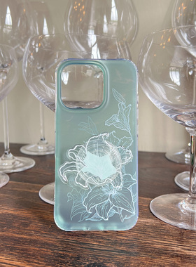 叶菽原创定制《荧禾》新中式国风国画小众高级感IMD闪粉适用苹果17/14/15/16promax夏日iPhone支架手机壳