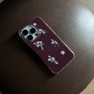 叶菽原创定制《棕玫》新中式国风清冷小众高级感IMD双层适用苹果17/14/15/16promax玫瑰亮面iPhone秋冬手机壳