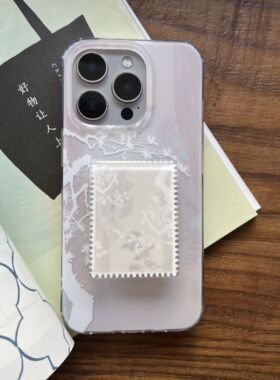 叶菽原创定制《雪松》新中式国风清冷小众高级感IMD双层适用苹果17/14/15/16promax磨砂亮面iPhone秋冬手机壳