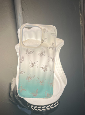 叶菽原创定制《蝶光》新中式国风国画小众高级感IMD适用苹果17/14/15/16promax夏日iPhone磨砂蝴蝶透明手机壳