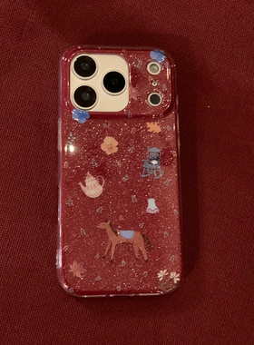 叶菽原创定制《红马》新中式国风清冷小众高级感IMD双层苹果17/14/15/16promax磨砂亮面iPhone秋冬手机壳