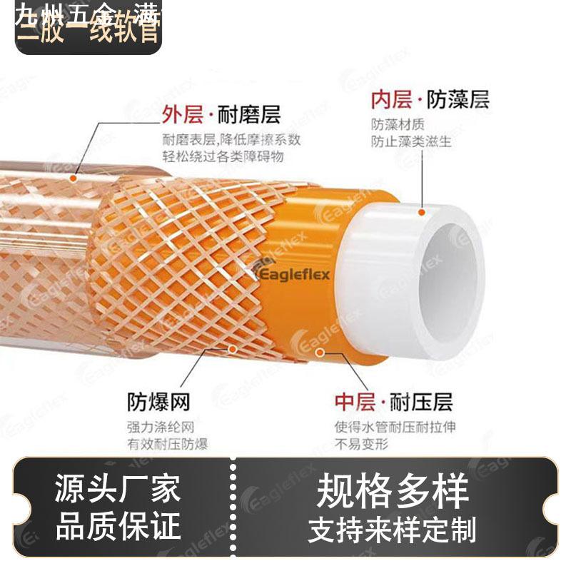 包邮pvc三胶一线软管4分6分1寸防冻耐磨加厚园林蛇皮管软水管