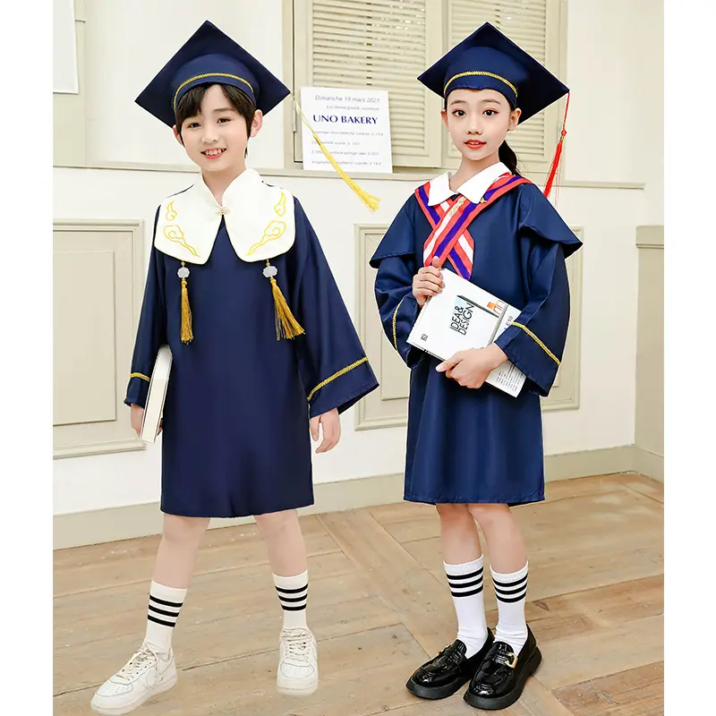 新款儿童博士服幼儿园小学生毕业