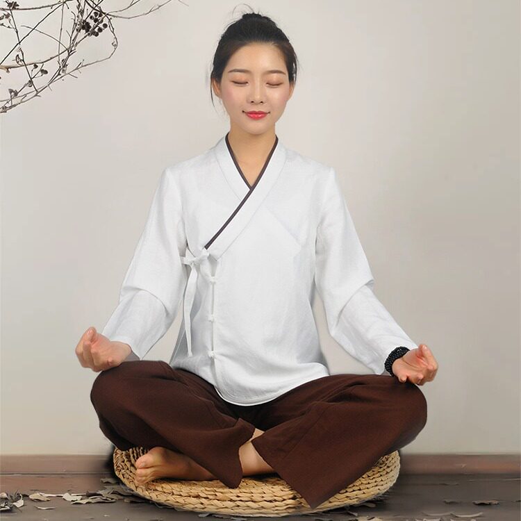 新款禅修服禅茶服装居士服打坐