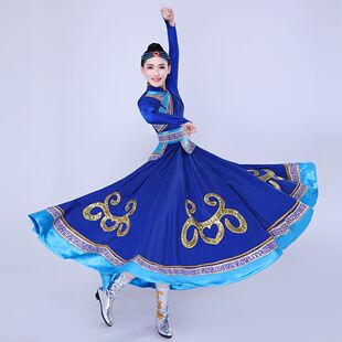 新款少数民族服饰男女蒙古族演出服装鸿燕女装舞蹈服天边表演服裙