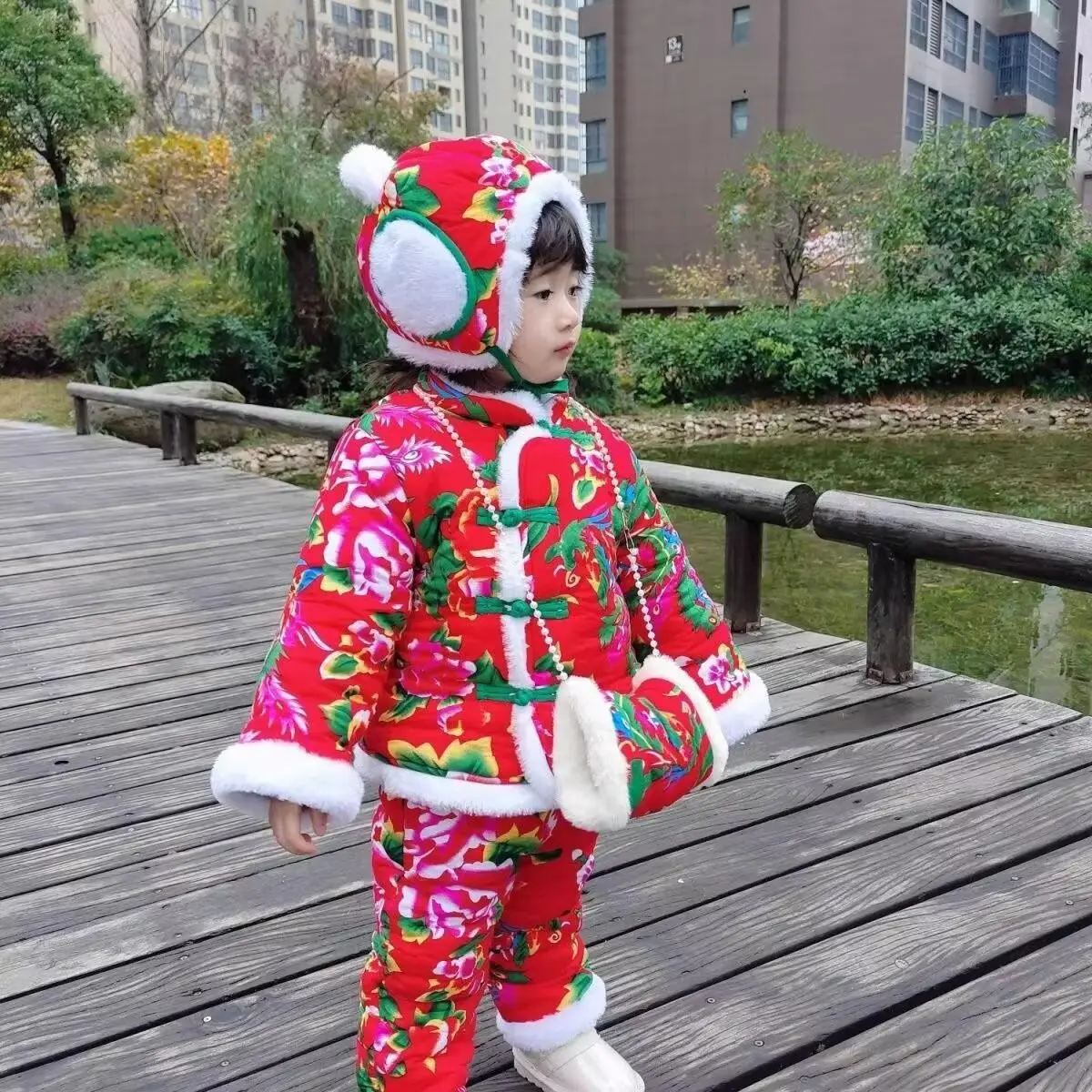 东北大花棉袄儿童宝宝冬季棉服