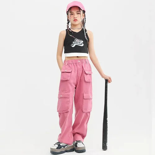 爵士舞服装女童背心裤子舞蹈培训