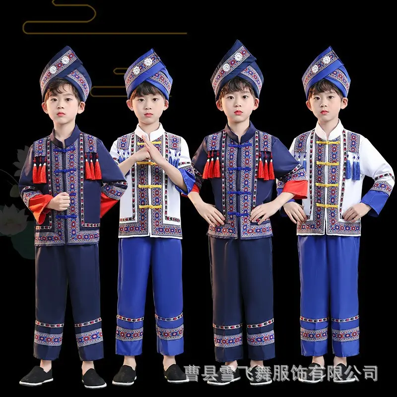儿童壮族服装广西三月三少数民族