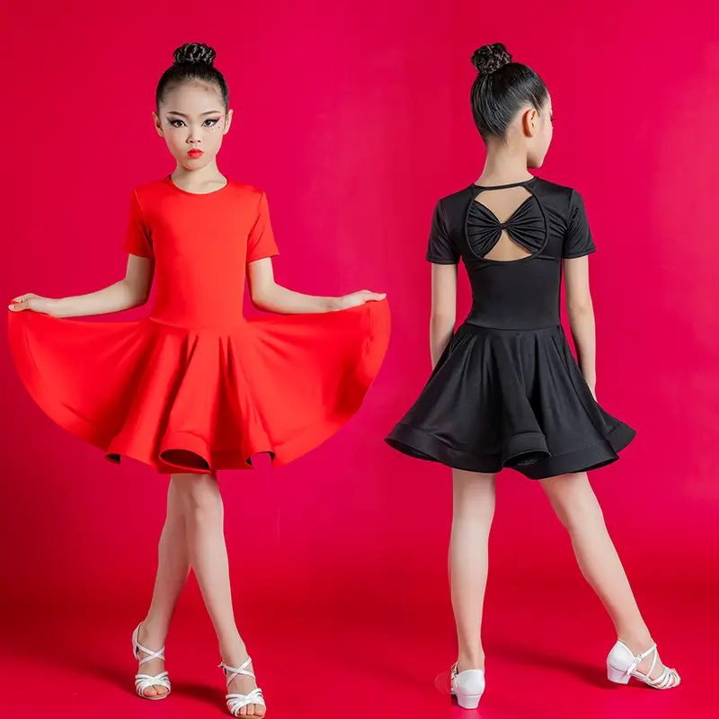 少儿拉丁舞服分体上衣女儿童夏
