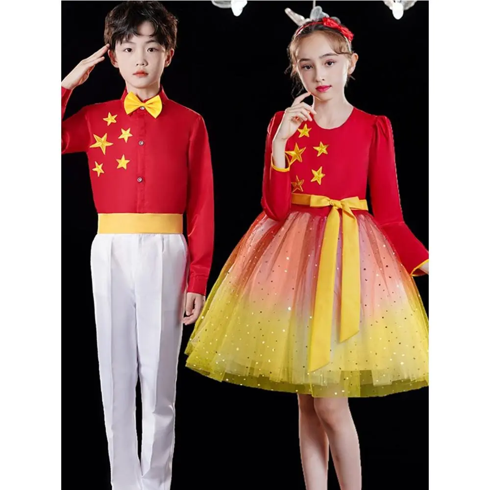 儿童演出服装大合唱团礼服幼儿中