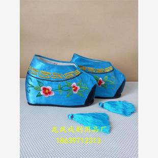戏剧戏曲古装新娘婚鞋内增高绣花鞋反串花旦小旦女士内鞋 5寸