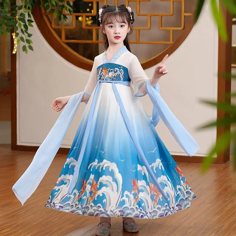 汉服女童儿童夏季中古代短袖唐装
